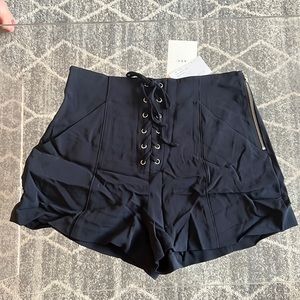 A.L.C Black Kyle Lace Up Shorts NWT